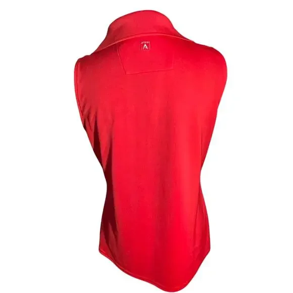 Antigua Women’s Vibrant Pink Sleeveless Polo Size Medium - Picture 4 of 5